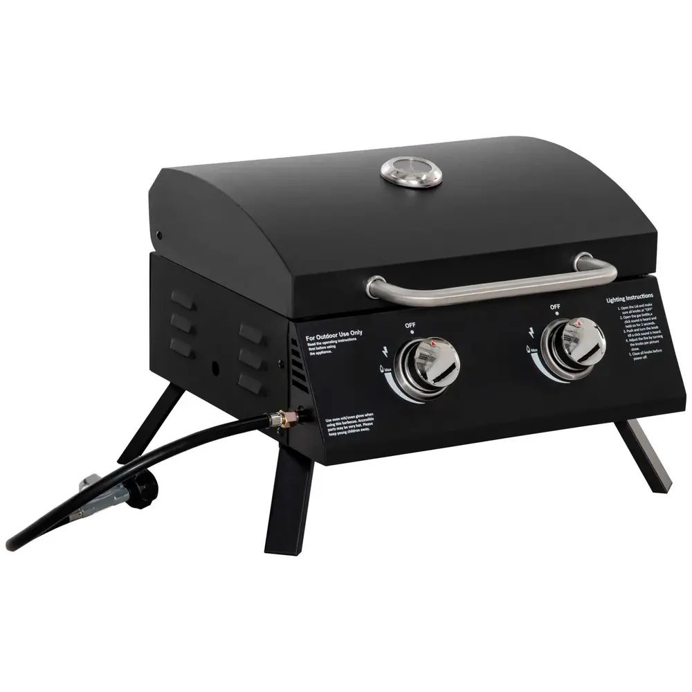 Gasolgrill 2 Brännare Hopfällbar 55 x 46,5 x 41 Cm