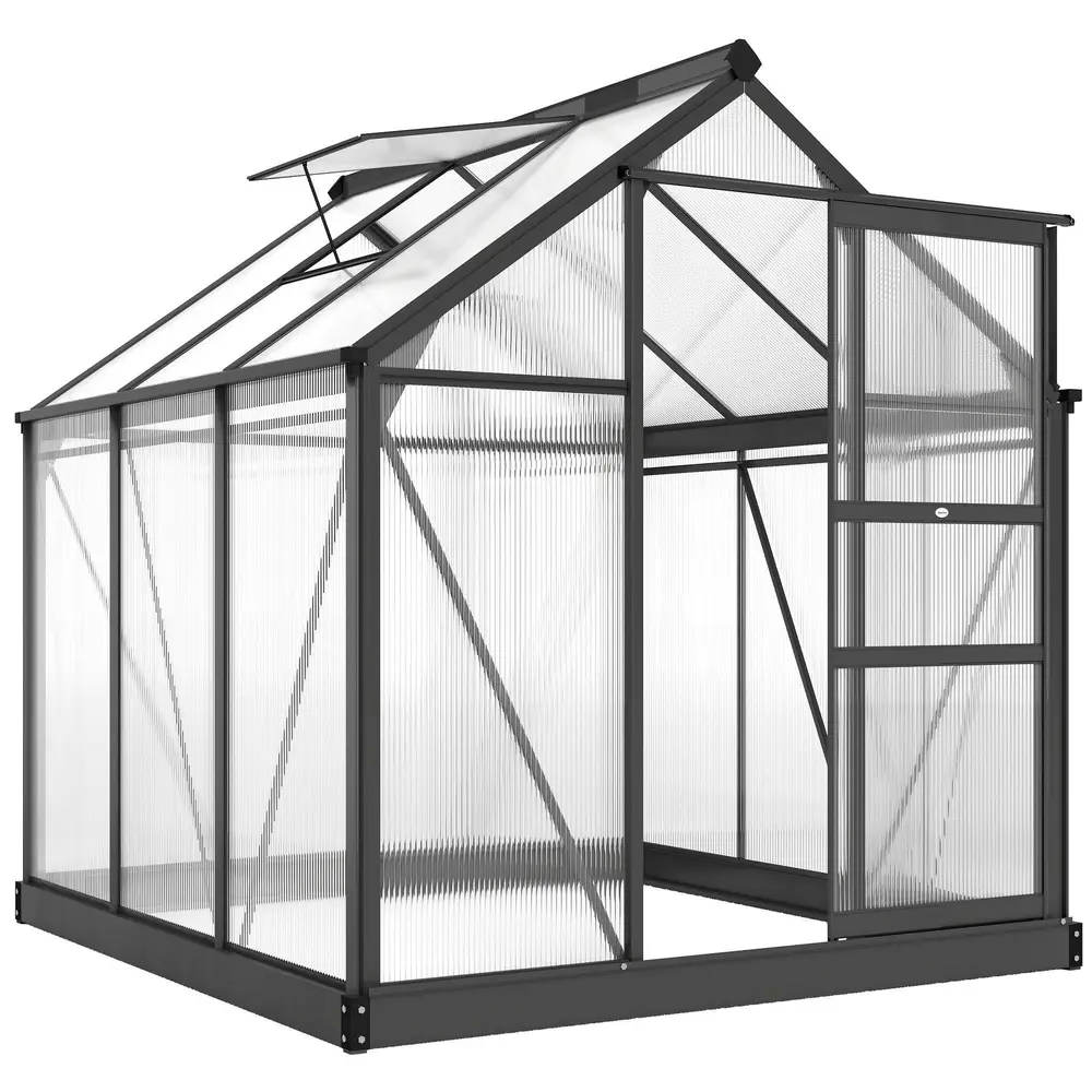 Växthus Silver Aluminium för Odling i 190 x 192 x 201 Cm