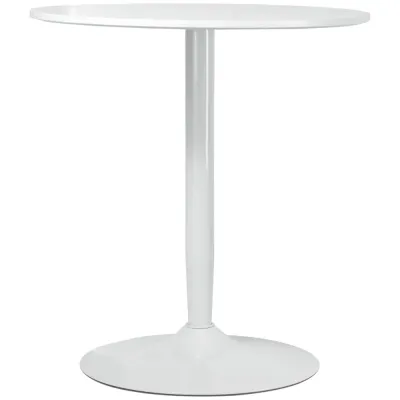 Matbord Vit av MDF och Stål Runt 70 x 75 cm