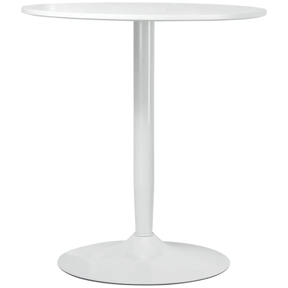 Matbord Köksbord Vit av MDF och Stål Runt 70 x 75 Cm