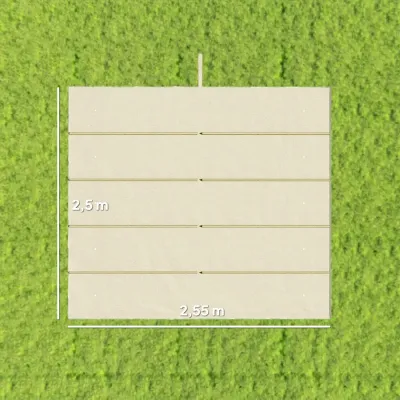 Pergolatak Prisvärd Cremefärgad Polyester 3 x 3 m