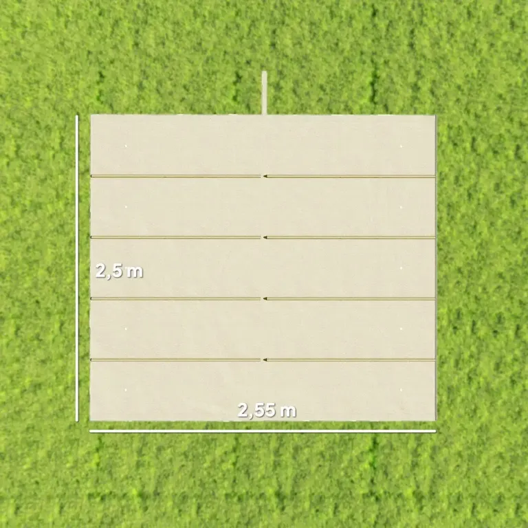 Pergolatak Prisvärd Cremefärgad Polyester 3 x 3 m