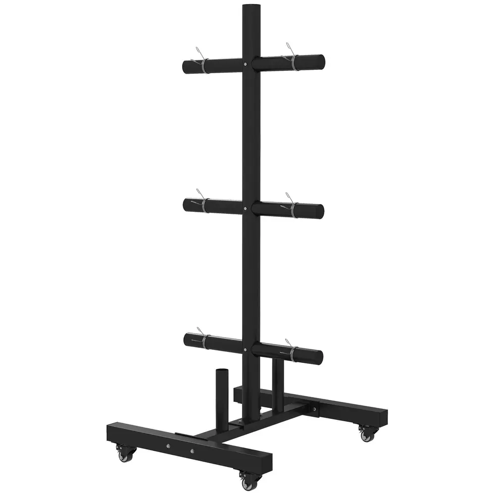 Viktplattstativ Viktstativ Svart av Stål för Gym