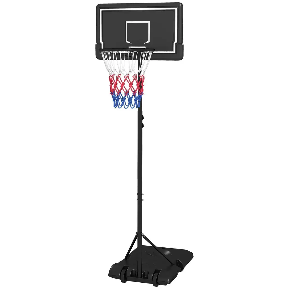 Basketkorg Basketstativ Svart Röd av Metall 220-250 cm