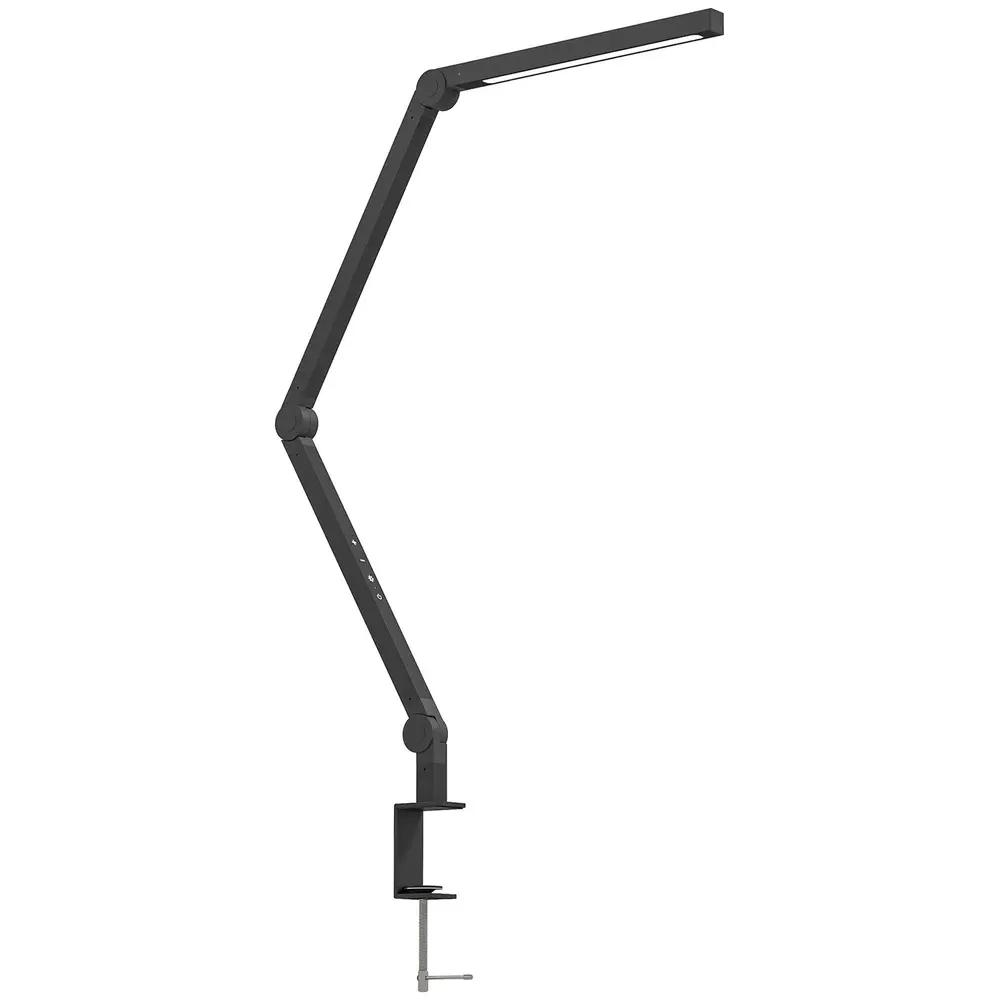 Skrivbordslampa med Klämfäste Svart Metall och Plast LED