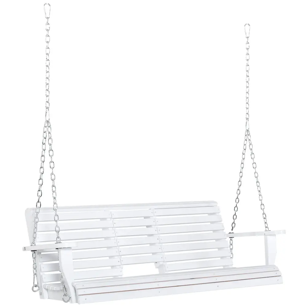 Hängande Trädgårdsbänk med Bord 2-Sitsig 150 x 75 x 53 Cm