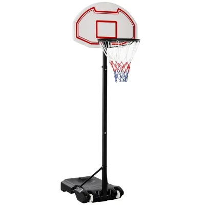 Portabelt Basketställ för Barn Justerbart 194–249 cm, Svart