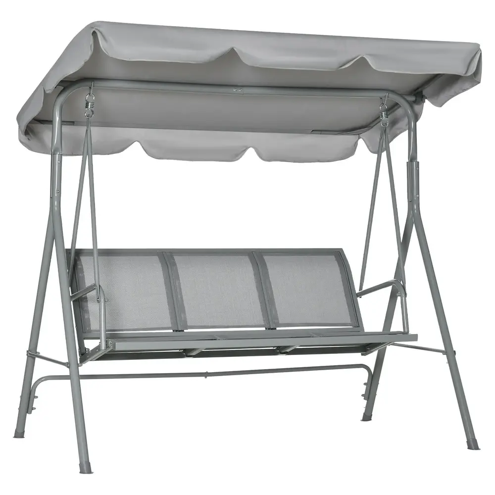 3-Sitsig Hammock med Tak Trädgårdsgunga 170 x 110 x 153 Cm