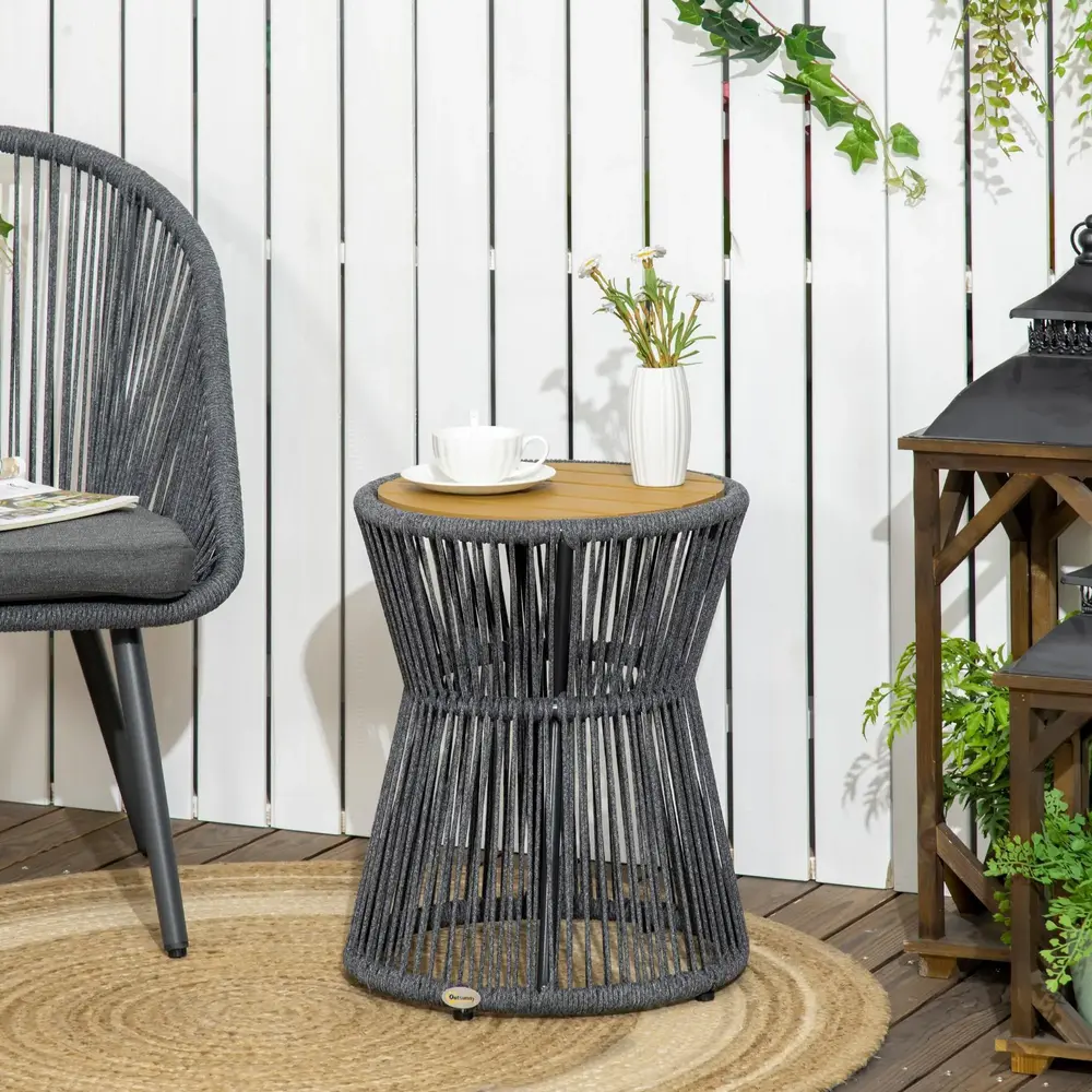 Bistrobord i Komposit Runt Trädgårdsbord med Fötter