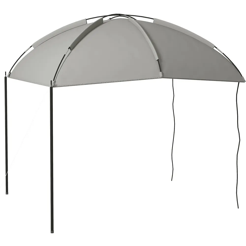 Biltält Markis Grå av Tyg och Metall 2,9 x 2,8 x 2,3-2,6 m