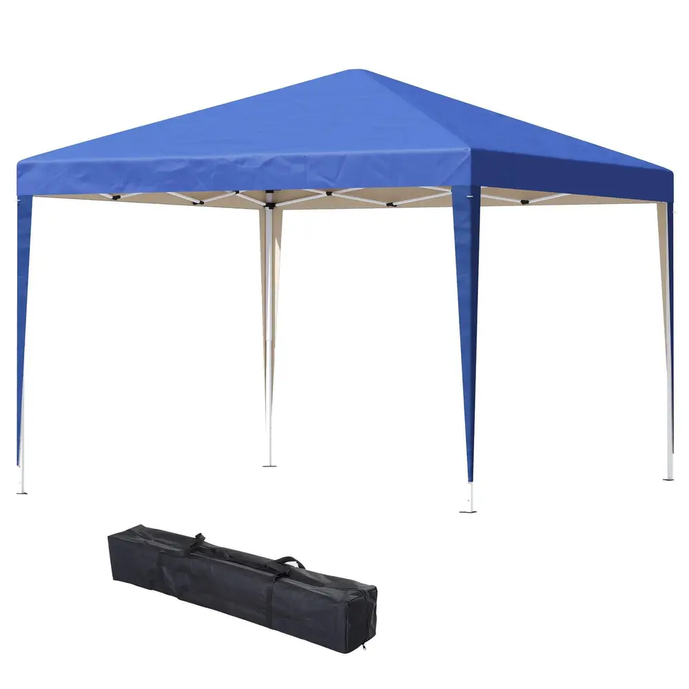Lusthus Paviljong Pop-Up Partytält Blå av Polyester 3 x 3 M