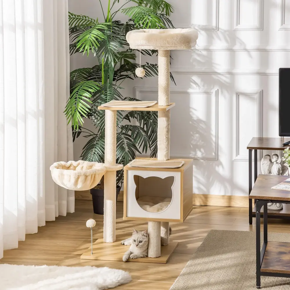 Klösträd med Koja och Plattform Aktivitetscenter i 126 Cm