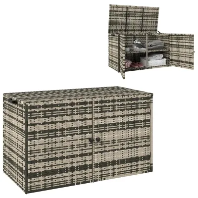 Kuddbox 350 l 2-Nivå Rattanförvaringslåda 118x57x69 cm