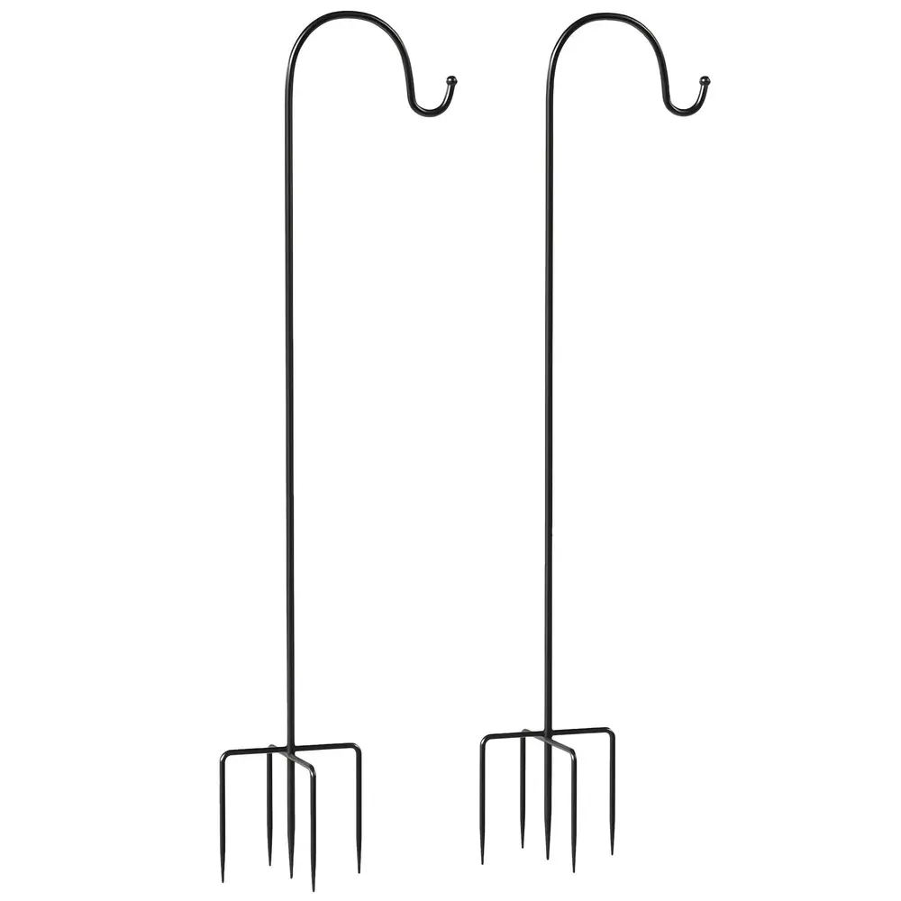 Herdekrok Trädgård 2-pack Svart Metall för Lyktor 160 Cm