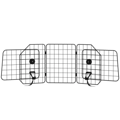 Hundgaller Bilgaller Svart av Stål för Hundar 93-150 cm