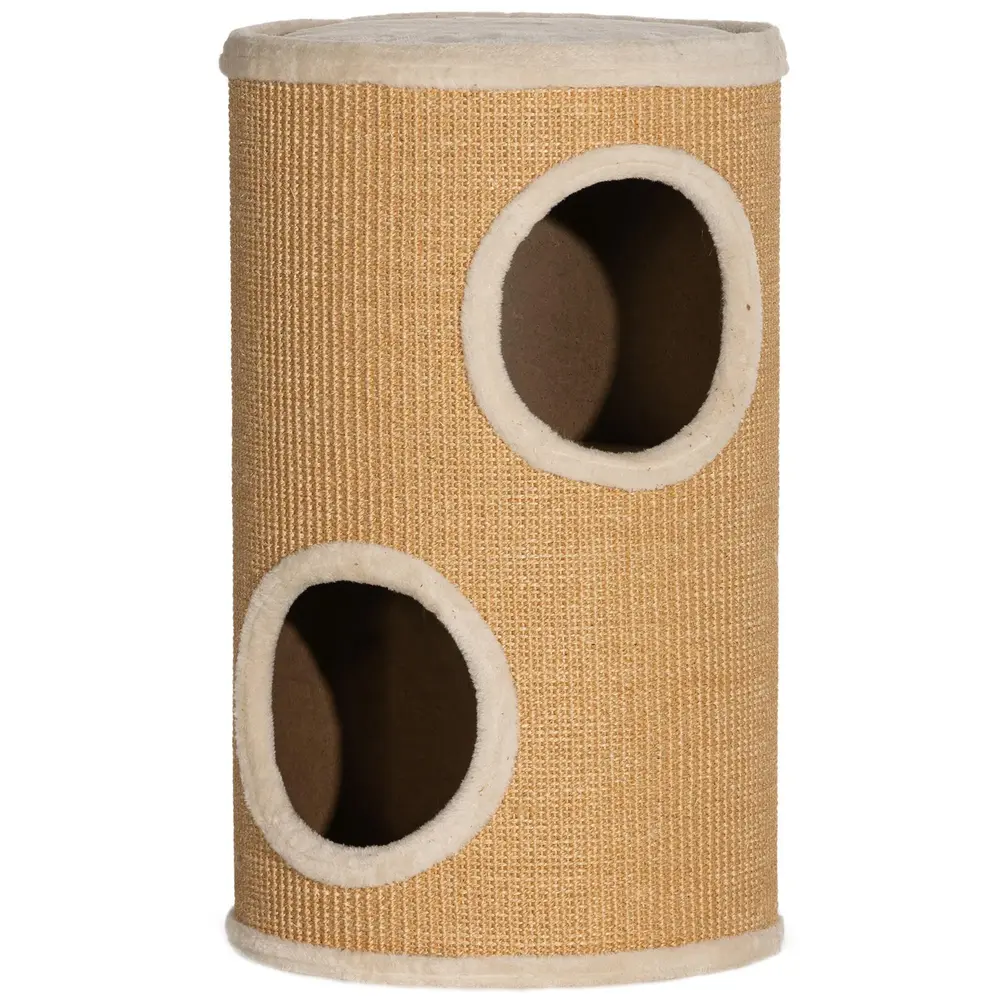 Klösträd Takhög Vit av Sisal och Plysch för 225-255 cm