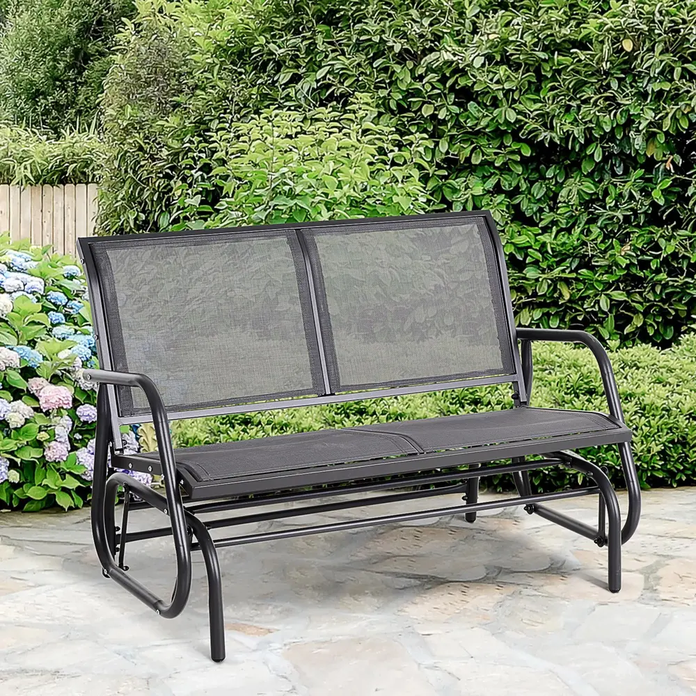 Gungbänk i Metall för 2 Personer 120 x 70 x 85 Cm