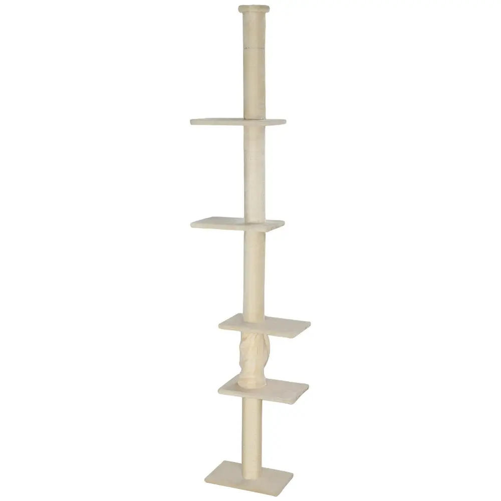 Klösträd Takhög Krämvit av Sisal och Plysch för 225-275 Cm