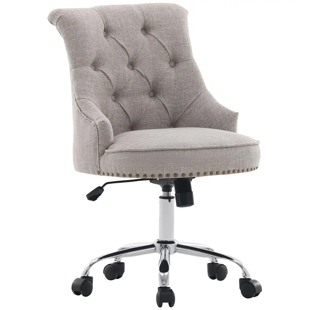 Ergonomisk Kontorsstol Linnetyg Höj- 54 x 65,5 x 84-91 Cm