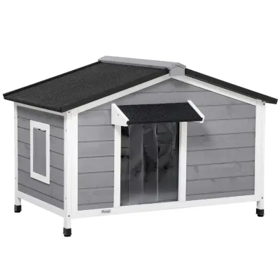Hundkoja i Granträ för Stora Hundar 109 x 79 x 72 cm