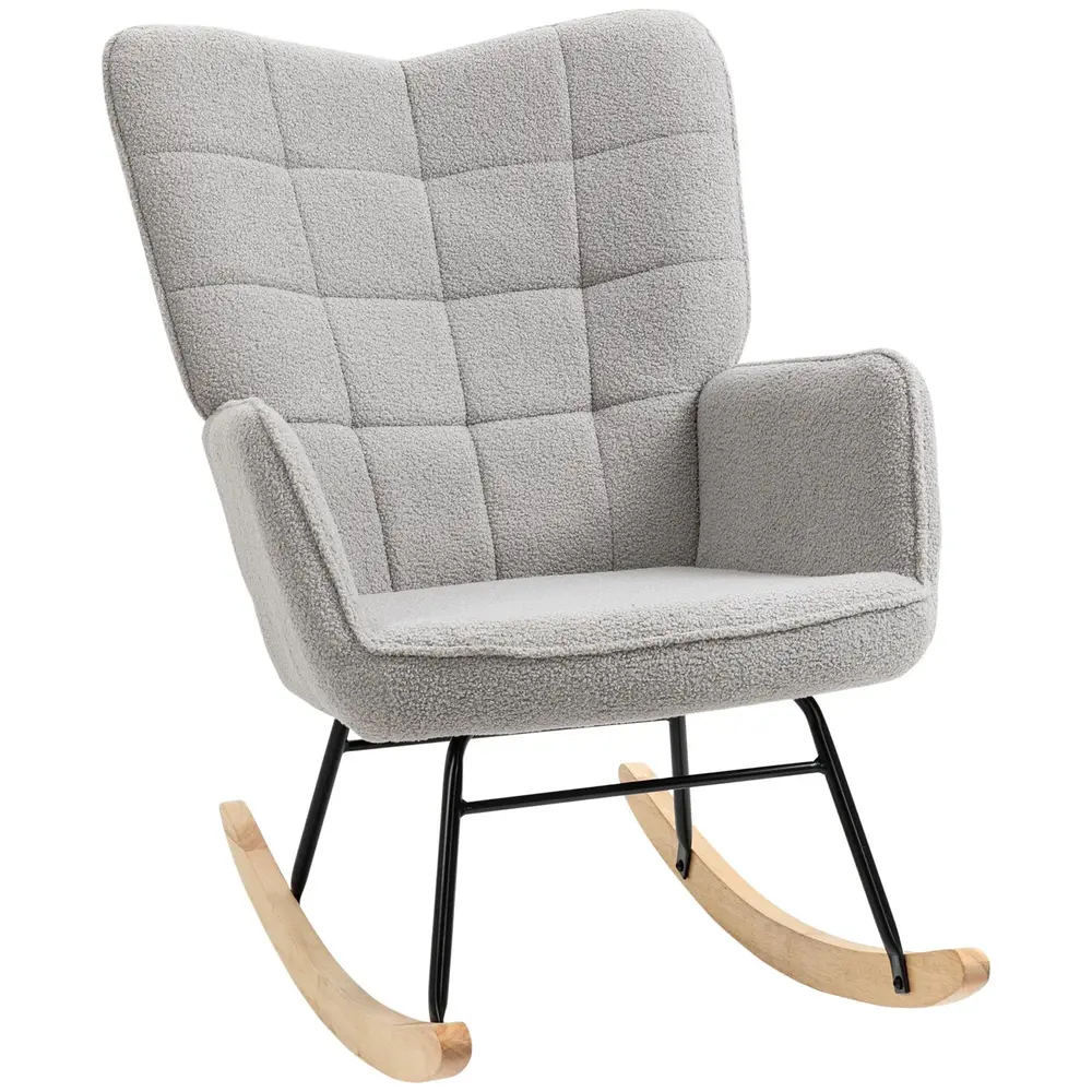 Gungstol Relaxstol Accentstol Ljusgrå av 71 x 92 x 101 Cm