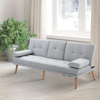 Bäddsoffa Linnetyg 3-Sits Soffa som Bäddas 181 x 77 x 72 cm