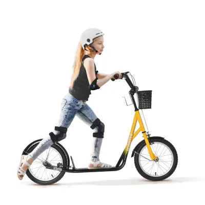 Barnsparkcykel Höjdjusterbar Stålram Avtagbar Korg