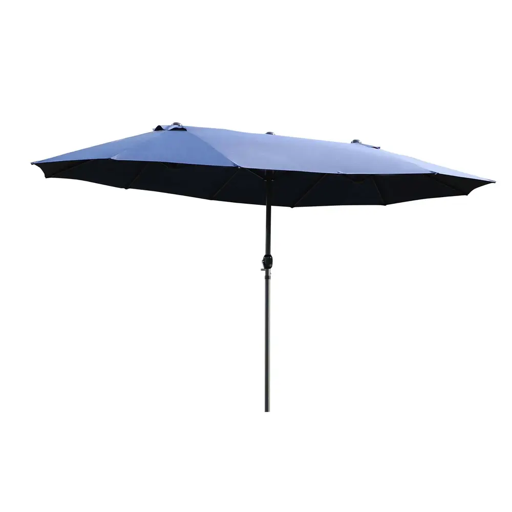 Ovalt Dubbelparasoll med Vev Stort 460 x 270 x 240 Cm