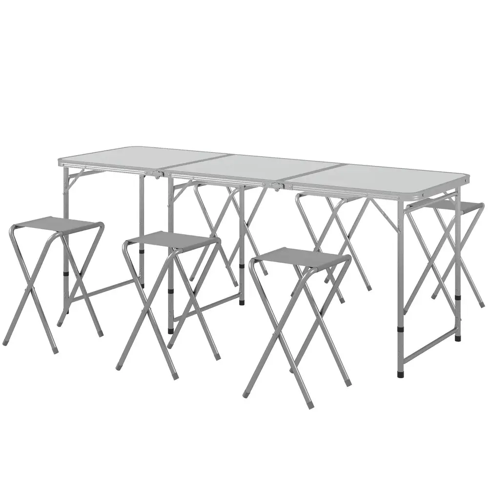 Campingbord Picknickbord Grå av Aluminium och Picknick