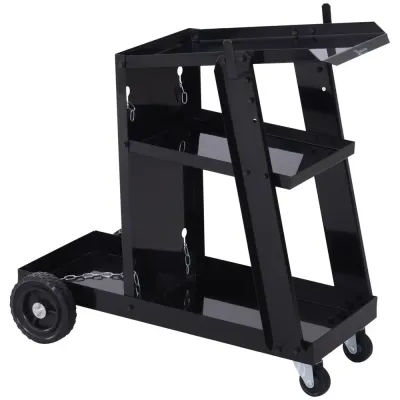 Svetsvagn 3 Hyllplan Rullbar Vagn 71 x 39 x 70 cm