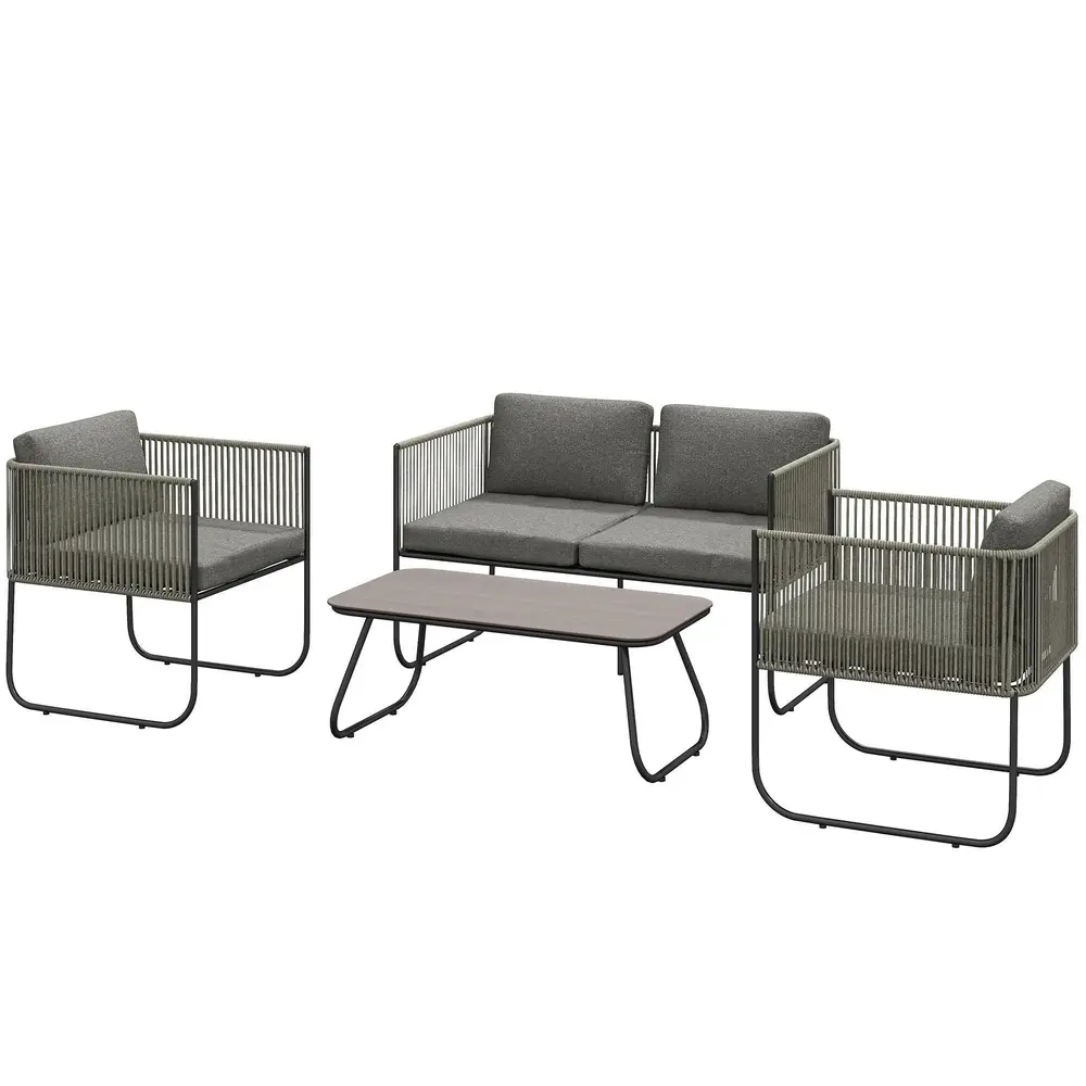 Trädgårdsmöbelset i Polyrattan Loungeset 116x60x69 Cm