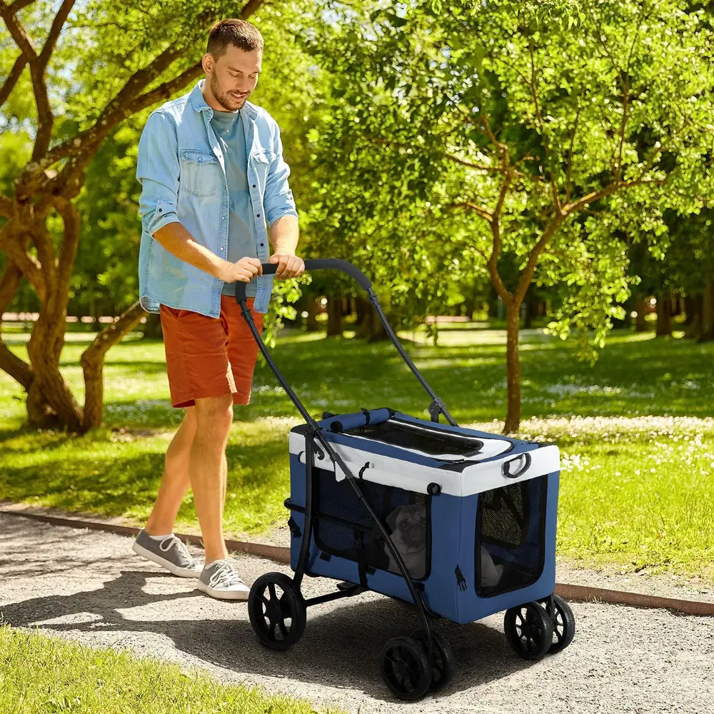 Hundbuggy Upp till 10 Kg Vikbara 81 x 58 x 97,5 Cm