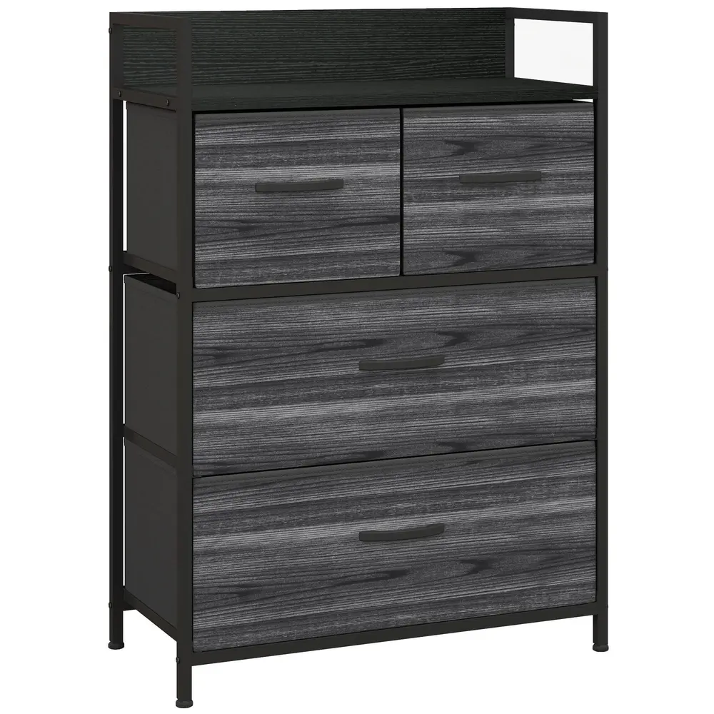 Kommod och Sideboard 4 Tyglådor i 60 x 29 x 85 Cm