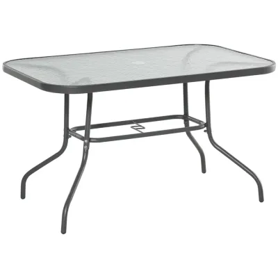 Bistrobord Carbongrå Metall med Härdat 120 x 80 x 70 cm