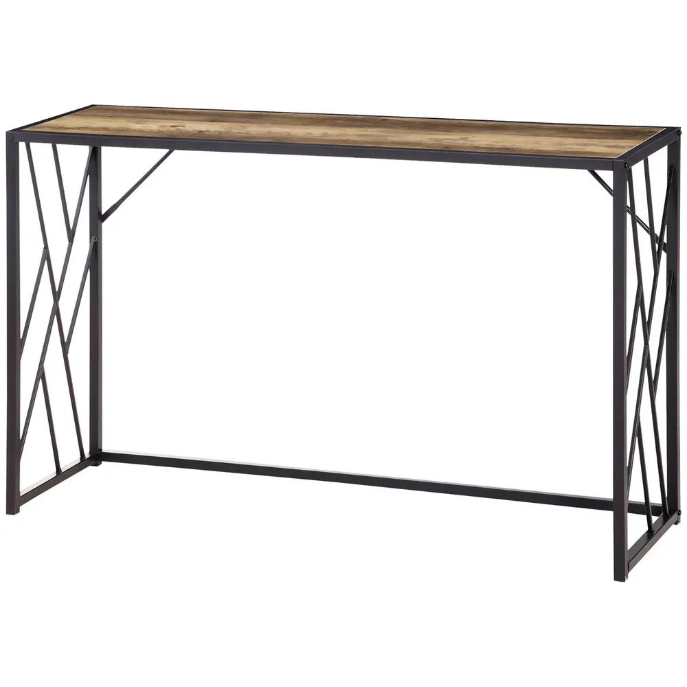 Konsolbord Hallbord Brun av Trä och Stål 120 x 35 x 75 cm