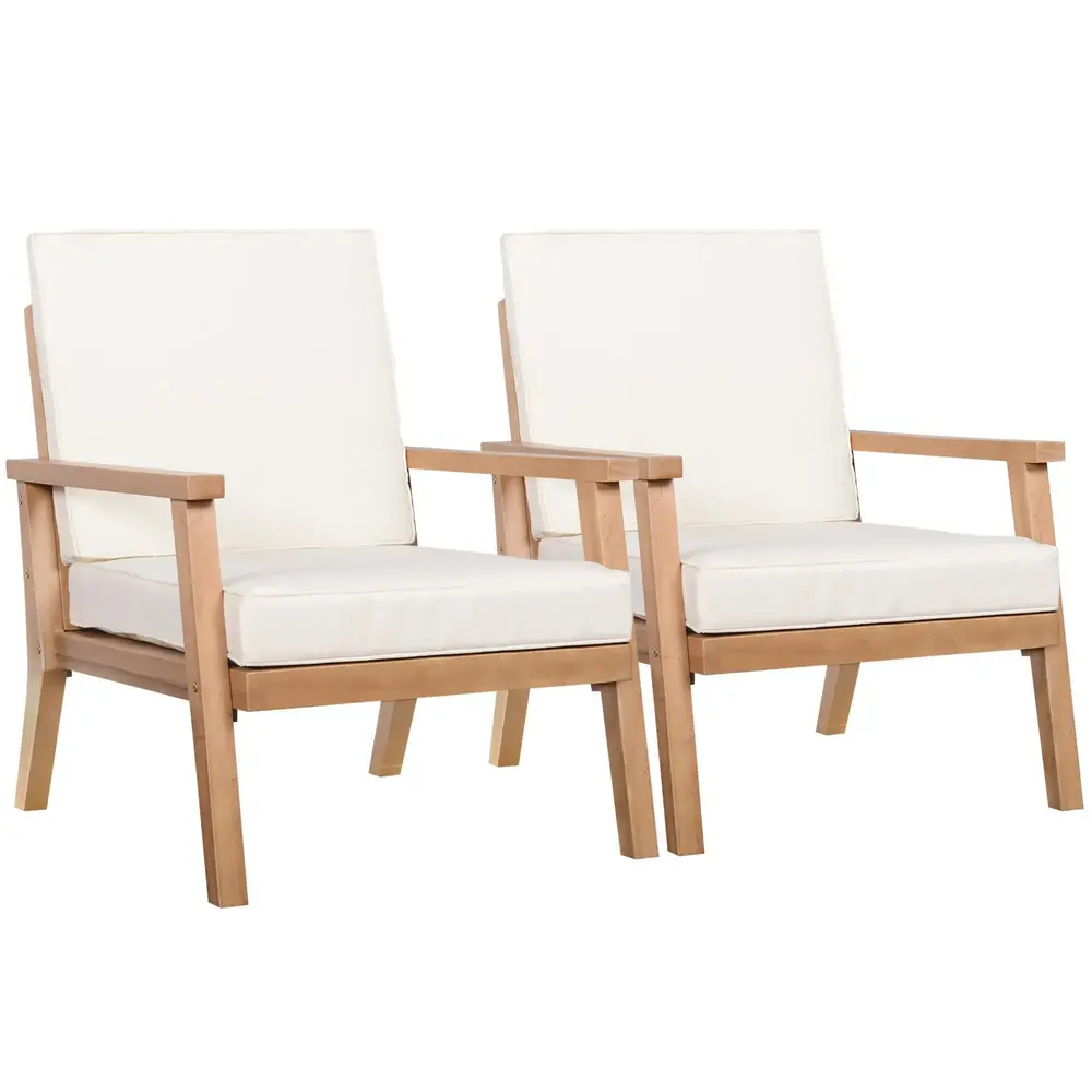 Trädgårdsstolar i Trä 2-Pack Utestolar 66 x 77,5 x 74,5 Cm