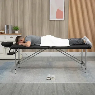 Hopfällbar Massagebänk 2-Zon Professionell Behandlingsbänk