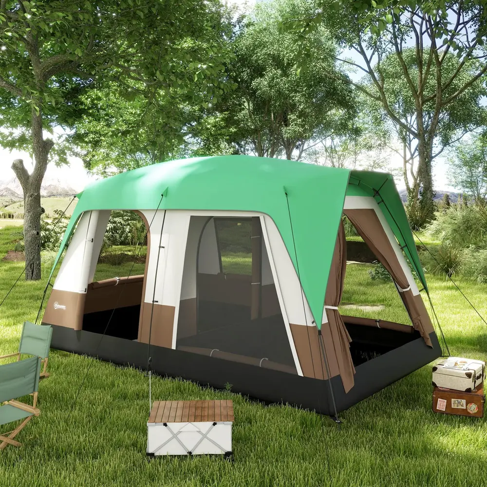 Grupptält Familjetält Grön av Polyester 4,9 x 3,05 x 2,25 M