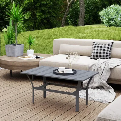 Sidobord Balkongbord med Lamelldesign 91,5 x 55 x 45 cm