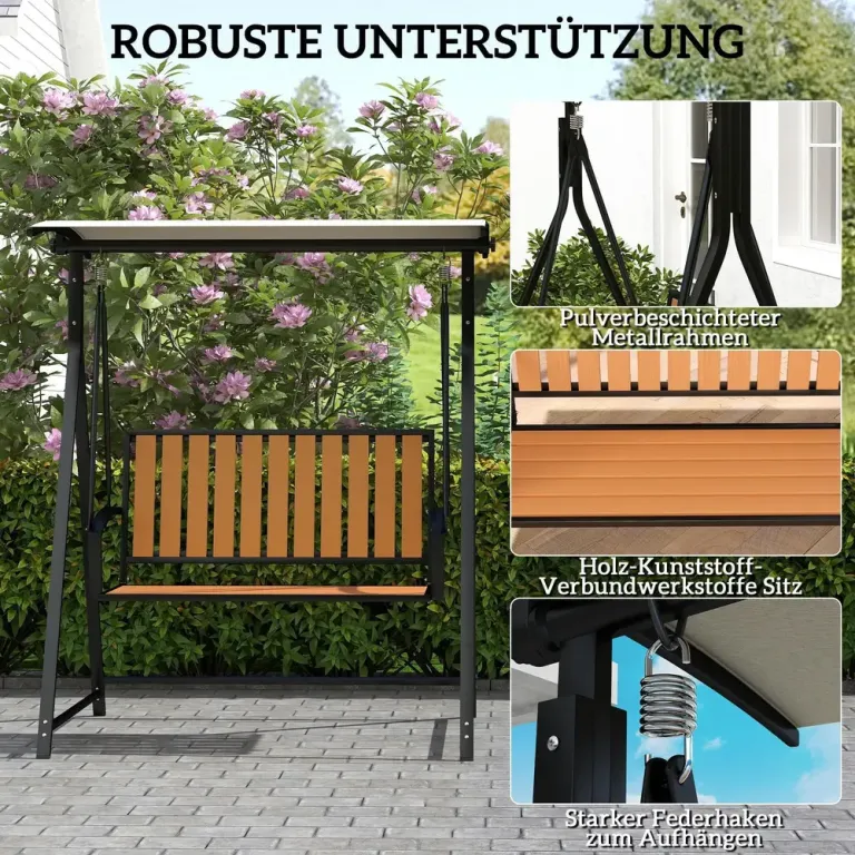 Hammock 2-Sits Svart 142 x 112 x 162 cm