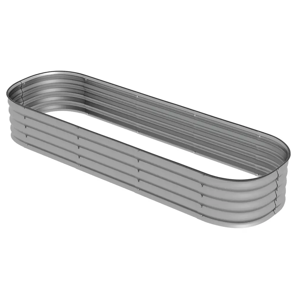 Upphöjd Bädd Planteringslåda Silver av 195 x 62 x 30 Cm
