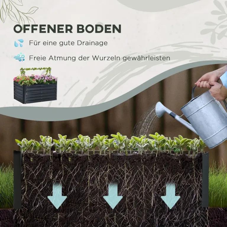 Odlingskrage Odlingslåda med Spaljé 3 Delar
