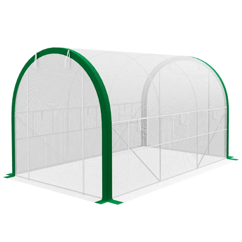 Folieväxthus Tunnelväxthus Vit av 3,58 x 2,1 x 2,1 M