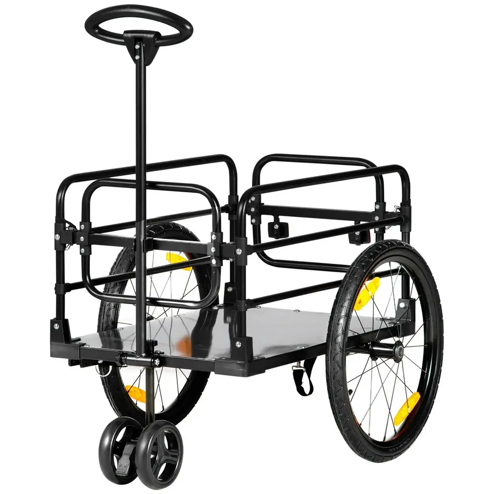 Lastvagn Cykelvagn Gul av Oxford Tyg 130 x 64 x 103 Cm