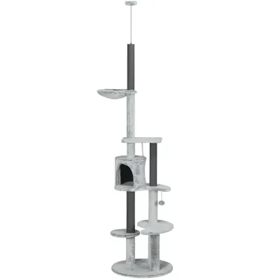 Klösträd Grå av Sisal och Plysch för 225-255 cm