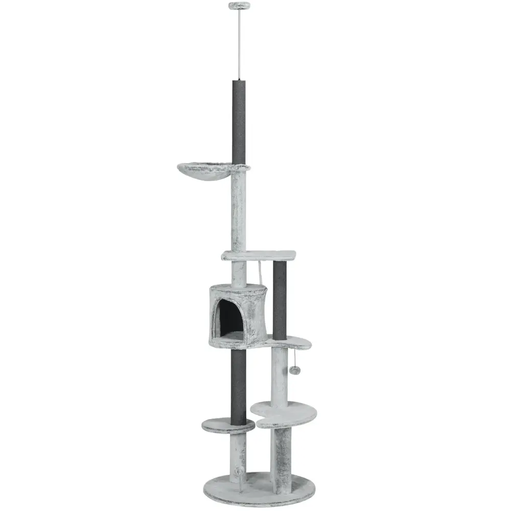 Klösträd Grå av Sisal och Plysch för 225-255 cm