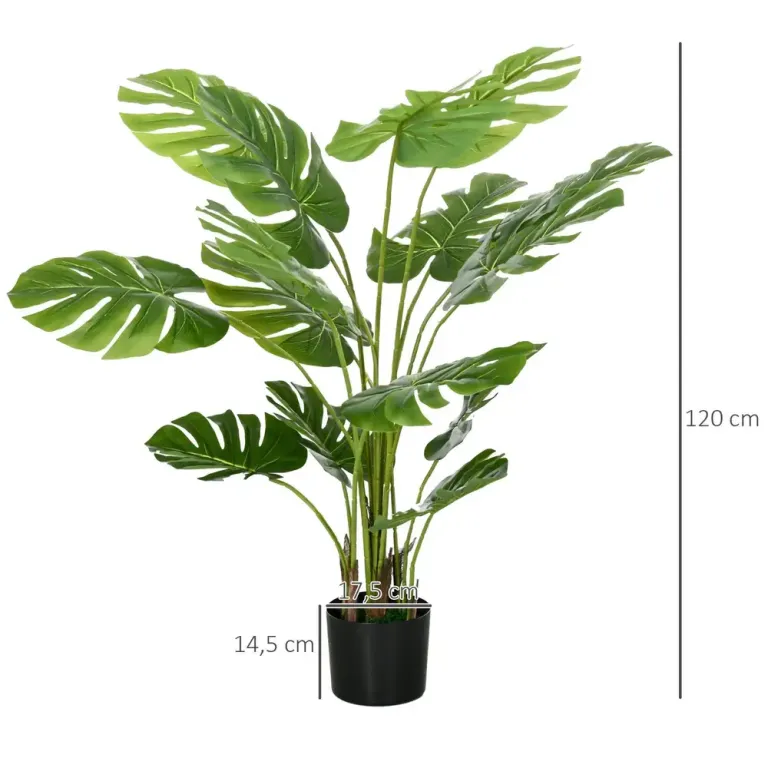 Konstväxt Monstera Deliciosa i Kruka 120 cm 17,5 x 120 cm