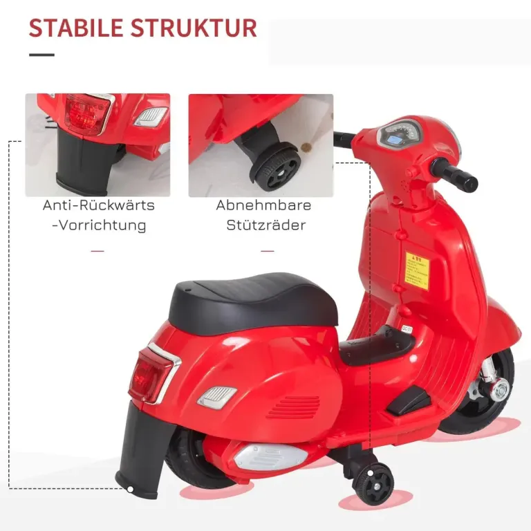 Elektrisk Skotermotorcykel för Barn 66,5 x 38 x 52 cm