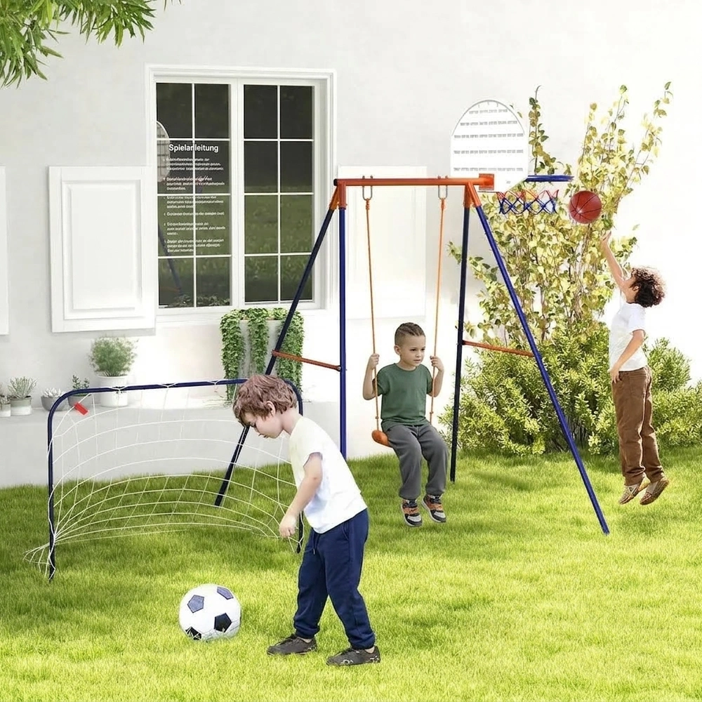 Ölbordsset Picknickbord Vit av HDPE och Stål