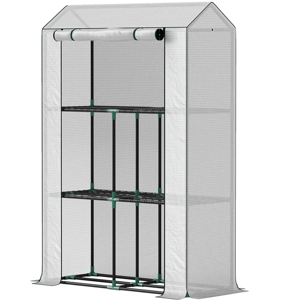 Litet Växthus Tunnelväxthus med Hyllor 100 x 40 x 150 cm